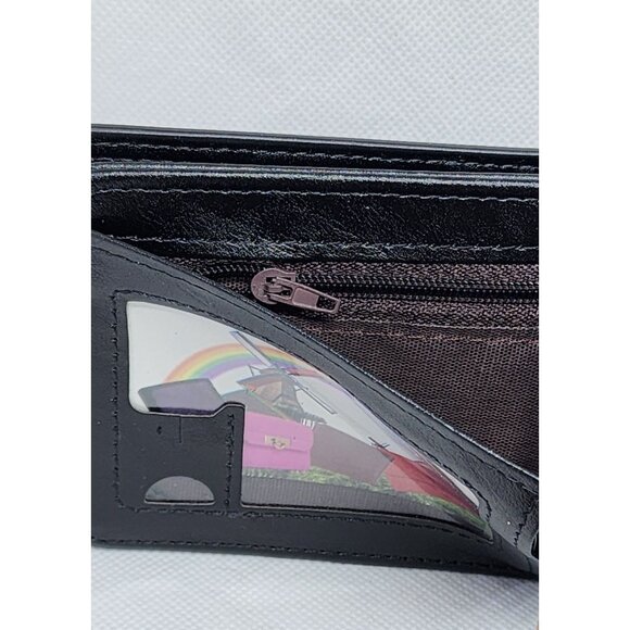 Black Faux Leather US Dollar Wallet: Multi-card Slots, Magnetic Snap Closure - Picture 6 of 13